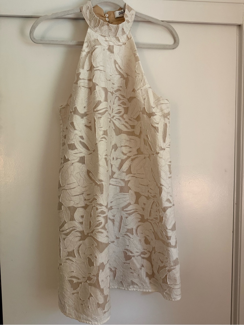 DO+BE Ivory Floral Lace Halter Dress
